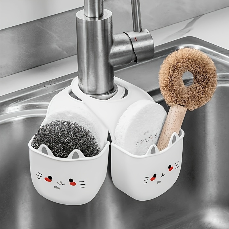 Silicone Tap Washer - Kreskówkowy Kot Koszyk Miękka Klamra Kran